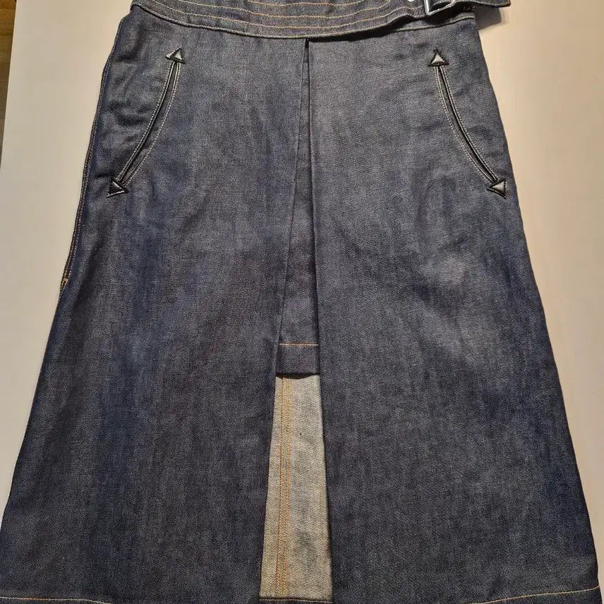 [BUNJANG] Sacai Denim Wrap Midi Skirt with Belt / 사카이 데님 랩 스커트