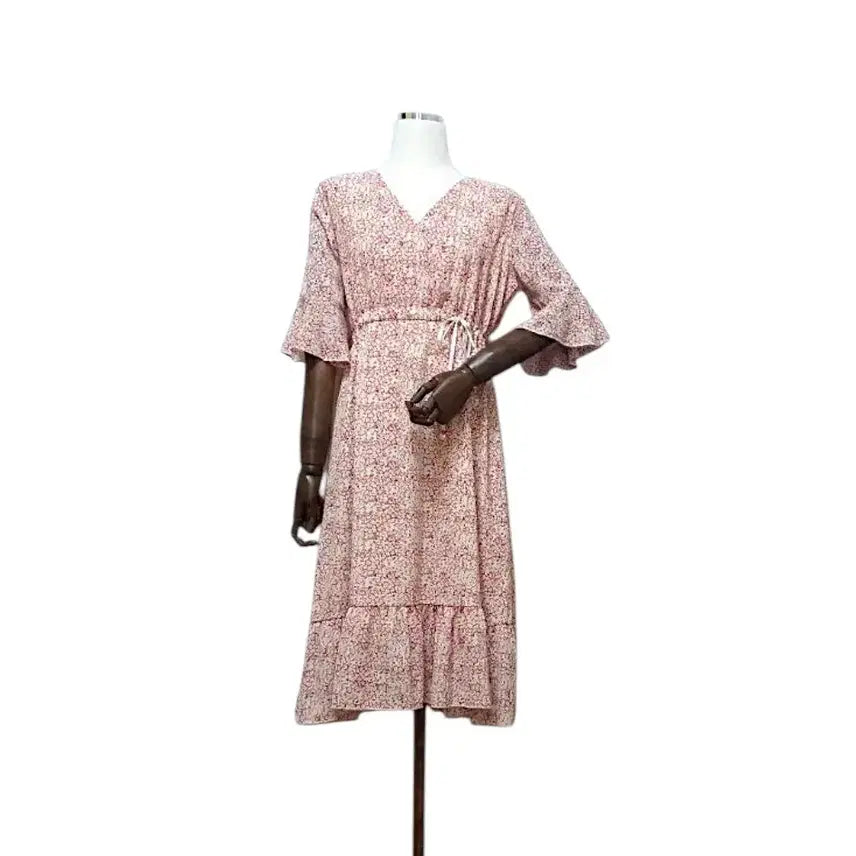 [BUNJANG] Floral Print V-Neck Midi Dress / 프린트 브이넥 원피스