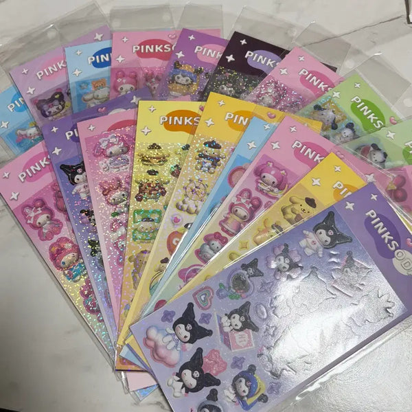 [BUNJANG] Sanrio Hologram Sticker Set 2 / (새상품) 산리오 홀로그램 스티커 2탄