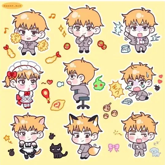 [BUNJANG] Mob Psycho 100 Moodam Reigen Fan Sticker / 모브사이코 모담님 비공굿 레이겐 판 스티커