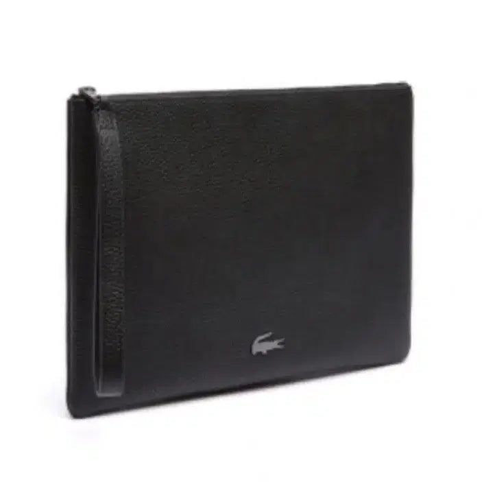 [BUNJANG] Lacoste Authentic Black Leather Clutch Bag / 라코스테 정품 공식 온라인쇼핑몰 구매 클러치백 손가방 검정 블랙