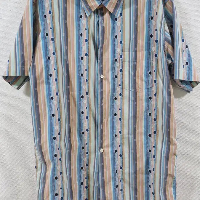 [BUNJANG] Missoni Striped & Dotted Short-Sleeve Shirt / 미쏘니(Missoni) 스트라이프&도트 반팔 셔츠