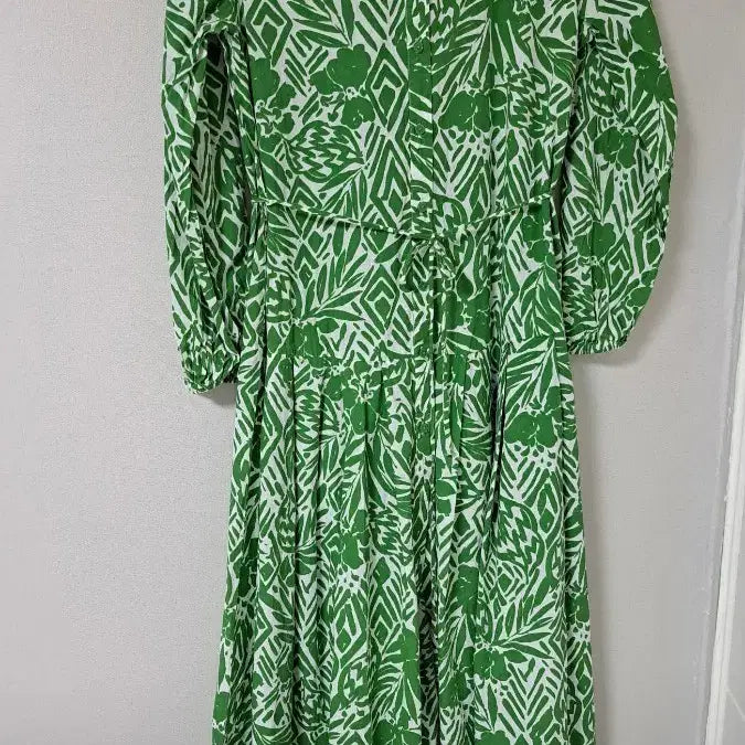 [BUNJANG] Zara Patterned Long Dress Green / 자라 패턴 롱 원피스 그린66
