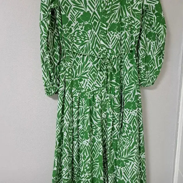 [BUNJANG] Zara Patterned Long Dress Green / 자라 패턴 롱 원피스 그린66