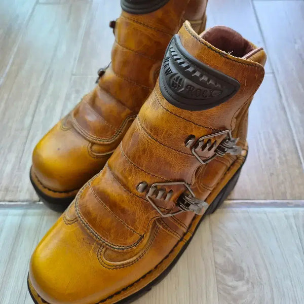 [BUNJANG] New Rock Vintage Planet Walker Boots (245-250) / 90's 뉴락(New Rock) 빈티지 플래닛 워커부츠 (245~250)