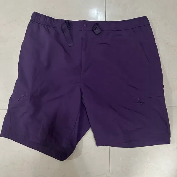 [BUNJANG] Uniqlo Easy Pants XXL (XL-XXL) Purple Elastic Waist Shorts / 유니클로 이지팬츠 XXL(110-115) 고무줄바지 쇼트 반바지 빅사이즈