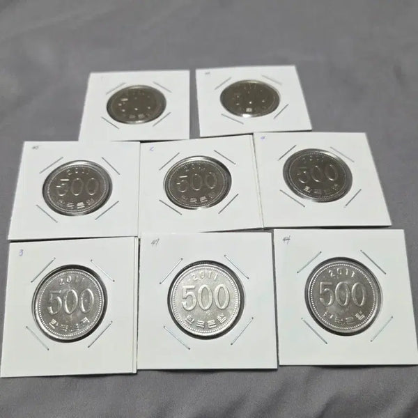[BUNJANG] 2011 500 KRW Coin Bundle Set (8 Coins) / 2011년 500원 동전 8개 일괄