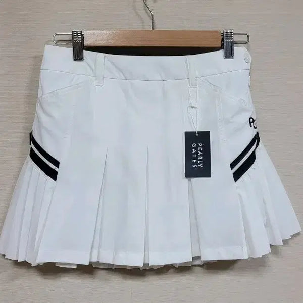 [BUNJANG] Pearly Gates Women's Pleated Culottes Skirt White Size 0 / 파리게이츠 여성 플리츠 큐롯 스커트 (새상품)