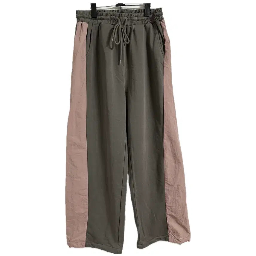 [BUNJANG] Colorblock Wide Jogger Pants / 배색 와이드 조거 팬츠