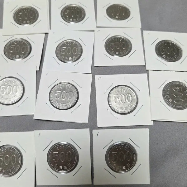 [BUNJANG] 2016 500 Won Coins (14 pcs) Bundle Set / 2016년 500원 동전 14개 일괄