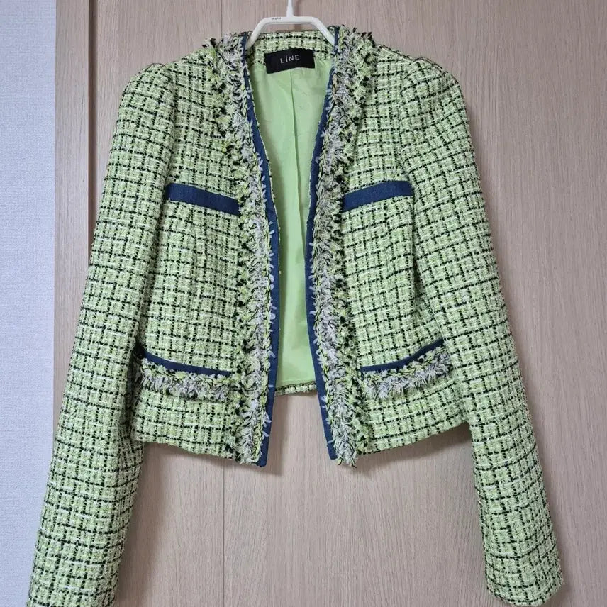 [BUNJANG] Lime Tweed Jacket / 라인 트위드 자켓