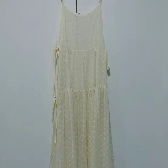 [BUNJANG] Chiffon Floral Print Long Dress Beige / 쉬폰 원피스 베이지 잔꽃무늬