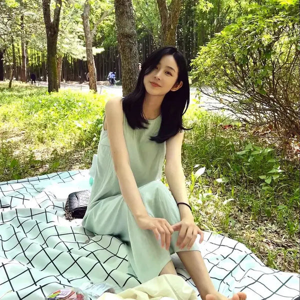 [BUNJANG] YUERE Sleeveless Mint Long Dress / 유에르(YUERE) 슬리브리스 민트 롱 원피스 55 새상품