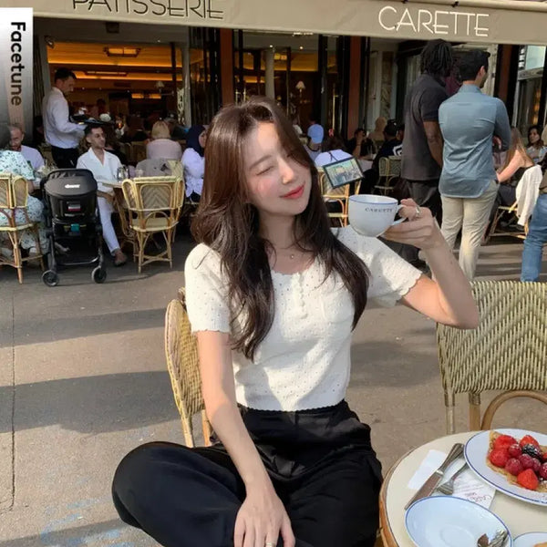 [BUNJANG] SIYE Breeze Scasi Knit - White / 새상품] 시예 브리즈 스카시 니트 화이트