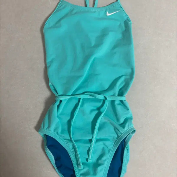 [BUNJANG] Nike Mid Lace-Up Bleached Teal Swimsuit / 나이키 미들레이스업 블리치드터크 수영복