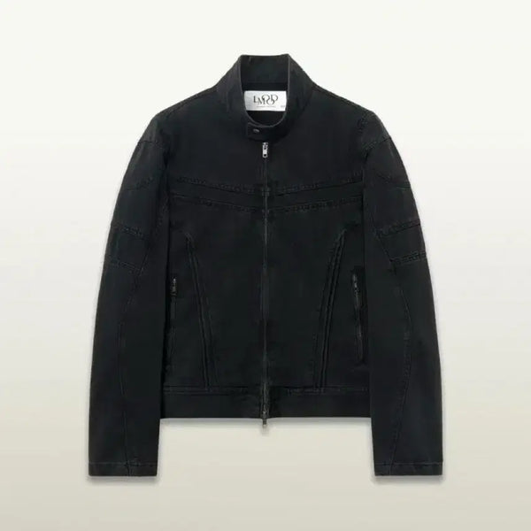 [BUNJANG] Elmood ASH Denim Biker Jacket Vintage Black / [44] 엘무드 애쉬 데님 바이커 자켓 빈티지 블랙