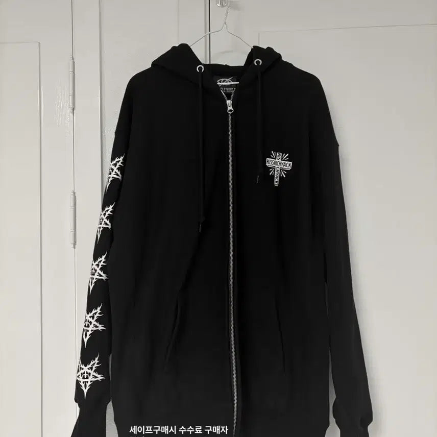 [BUNJANG] KRY CLOTHING Hooded Zip-Up Jacket Black / kry clothing 후드집업