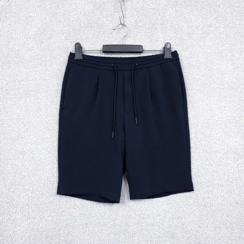 [BUNJANG] STCO 22SS Men's Seersucker Summer Navy Banding Spandex Shorts / STCO 22SS 남성 시어서커 썸머 네이비 밴딩 스판 반바지 30-31