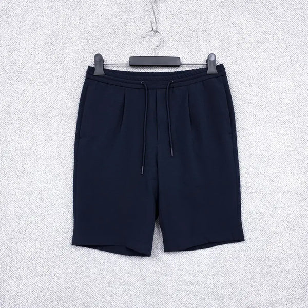 [BUNJANG] STCO 22SS Men's Seersucker Summer Navy Banding Spandex Shorts / STCO 22SS 남성 시어서커 썸머 네이비 밴딩 스판 반바지 30-31