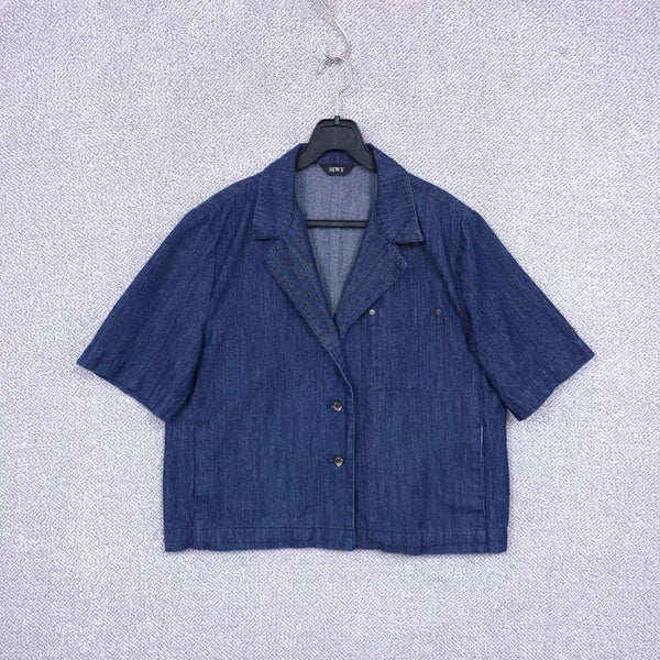 [BUNJANG] SIWY 22SS Women's Denim Crop Summer Short Sleeve Jacket / SIWY(씨위) 22SS 여성 데님 크롭 썸머 반팔 자켓 66