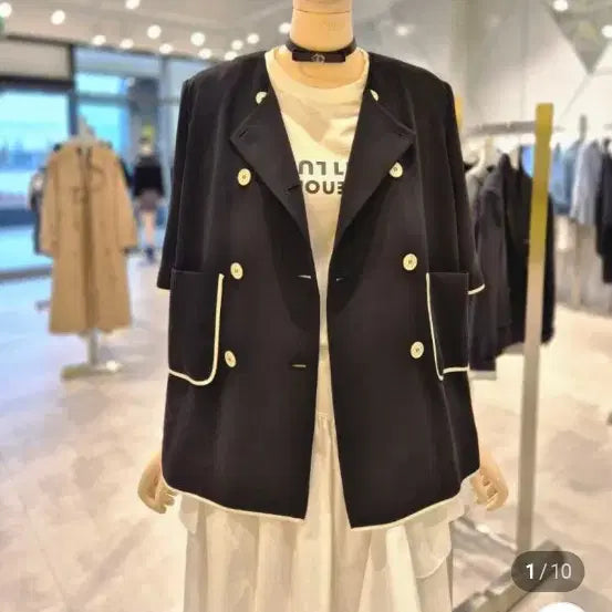 [BUNJANG] Lucky Chouette Round Neck Back Slit Jacket / 럭키슈에뜨 24년 라운드넥 뒷트임 자켓