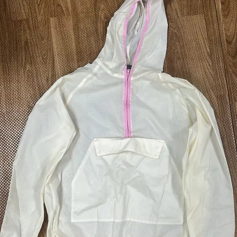 [BUNJANG] Colorblock Windbreaker Jacket / 바람막이 점퍼 화이트 핑크 배색 딸기바나나