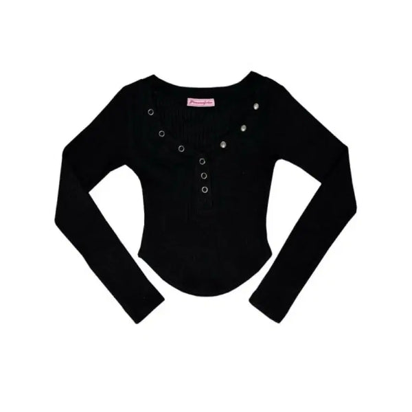 [BUNJANG] Please No Follow Bunny Top Black / 플리즈노팔로우 버니탑 블랙