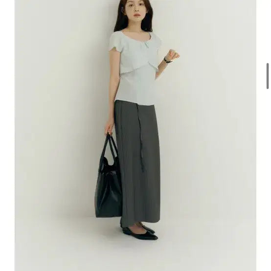 [BUNJANG] Yuje Stripe Pocket Long Skirt / Yuje 스커트 (스트라이프 포켓)