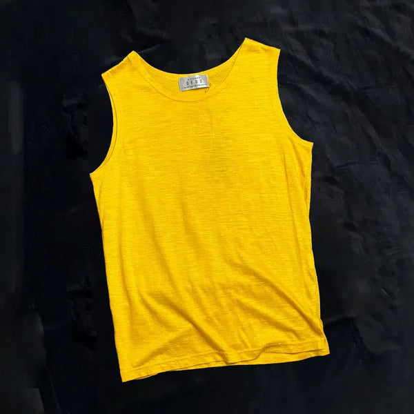 [BUNJANG] Stefano Deux Sleeveless Top Mustard Yellow / 일본빈티지 Stefano Deux 나시티