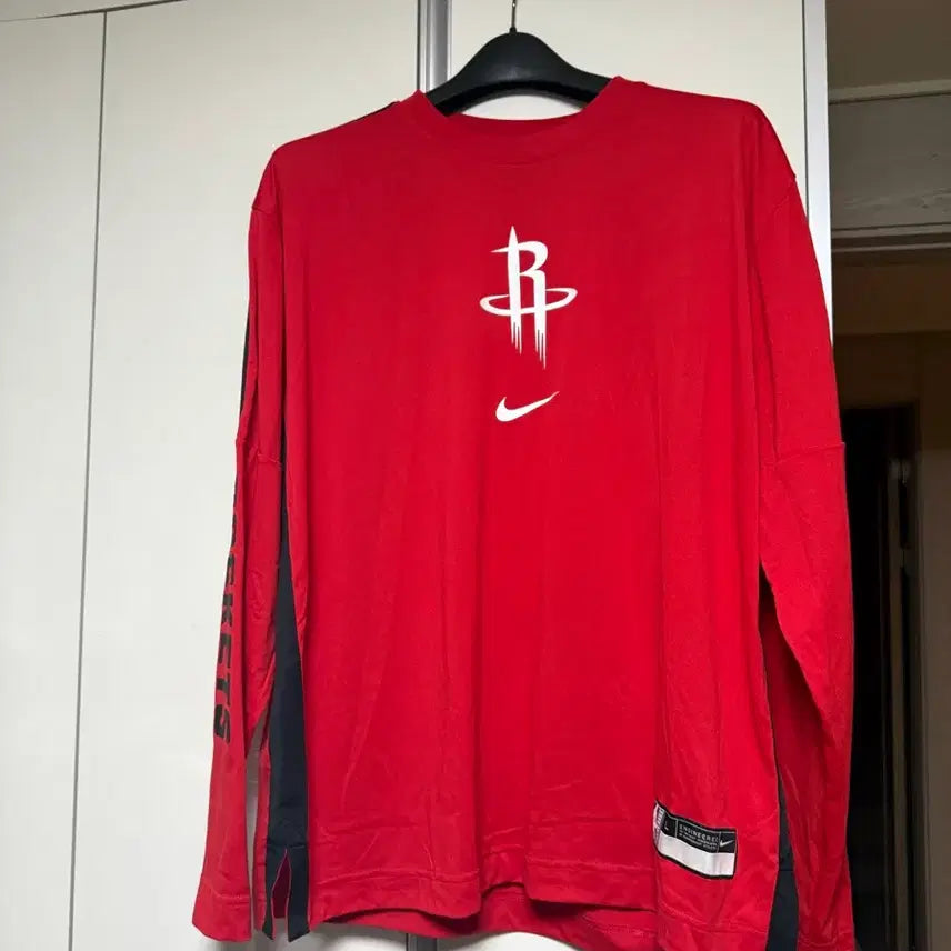 [BUNJANG] Nike NBA Houston Rockets Player Issued Long Sleeve Shooting Shirt (L) / (L)나이키 NBA 휴스턴 로케츠 선수지급용 슈팅셔츠 긴팔