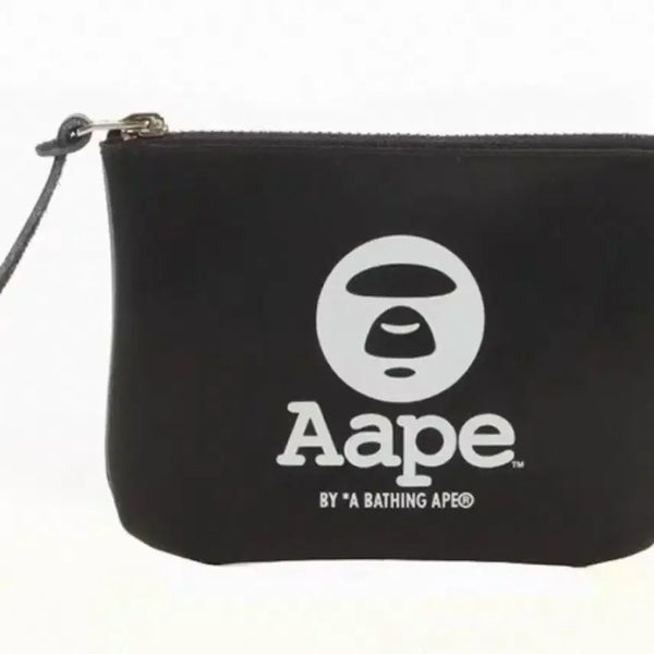 [BUNJANG] Aape Bape Mini Leather Wallet / (국내배송) 베이프 검/흰 미니 가죽지갑