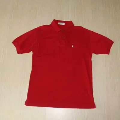 [BUNJANG] Munsingwear Red Collar T-shirt Size 100 / (100)A163. 먼싱웨어/레드 카라티셔츠
