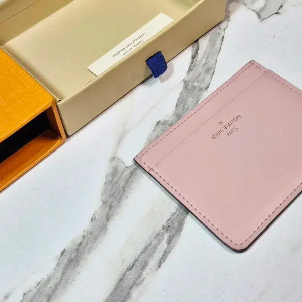 [BUNJANG] Louis Vuitton Pink Leather Card Holder Case / (정품) 루이비통 핑크색 가죽 카드 지갑 홀더 케이스