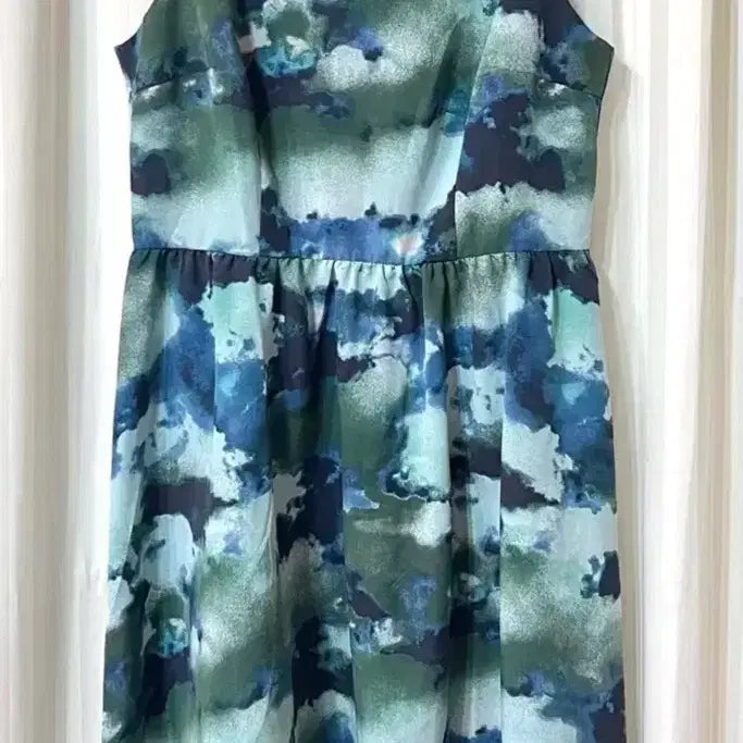 [BUNJANG] Mossimo Abstract Pattern Sleeveless Dress Green Size 8 / (새상품) Mossimo 그린 추상 패턴  원피스 (8)