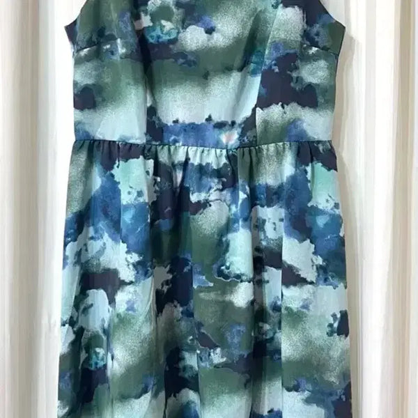 [BUNJANG] Mossimo Abstract Pattern Sleeveless Dress Green Size 8 / (새상품) Mossimo 그린 추상 패턴  원피스 (8)