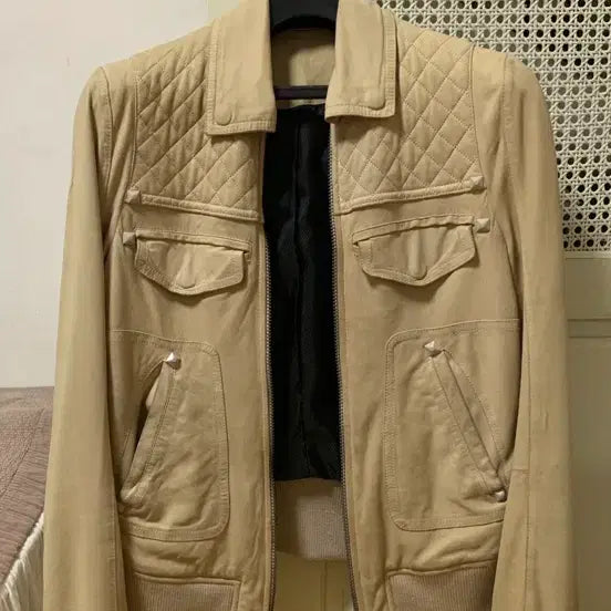 [BUNJANG] System Quilting Lambskin Leather Jacket Size 55 / [SYSTEM] 한섬 시스템 퀼팅 가죽자켓(염소가죽, 사이즈 55)