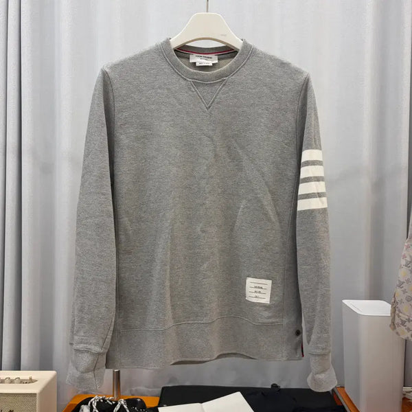 [BUNJANG] Thom Browne Signature Stripe Appliqué Sweatshirt / [정품/최상급] 톰브라운 사선완장 자수 맨투맨