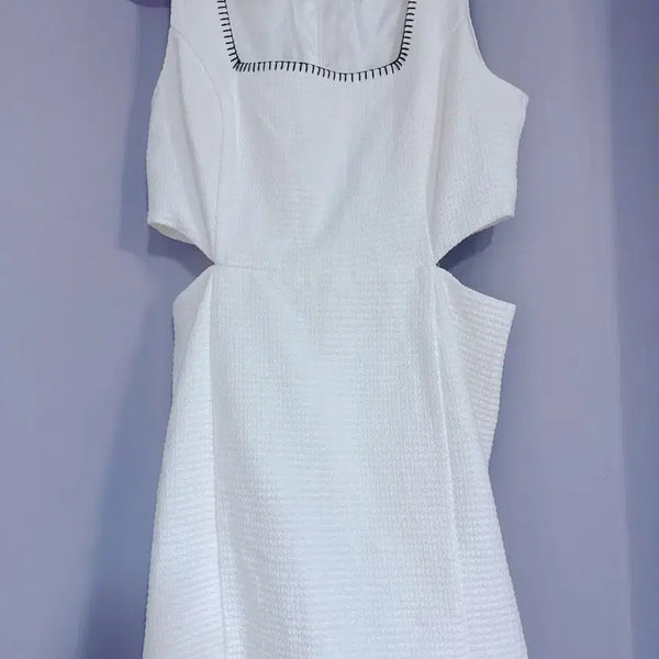 [BUNJANG] ZARA White Cut-Out Dress L / ZARA 화이트 컷아웃 원피스 L