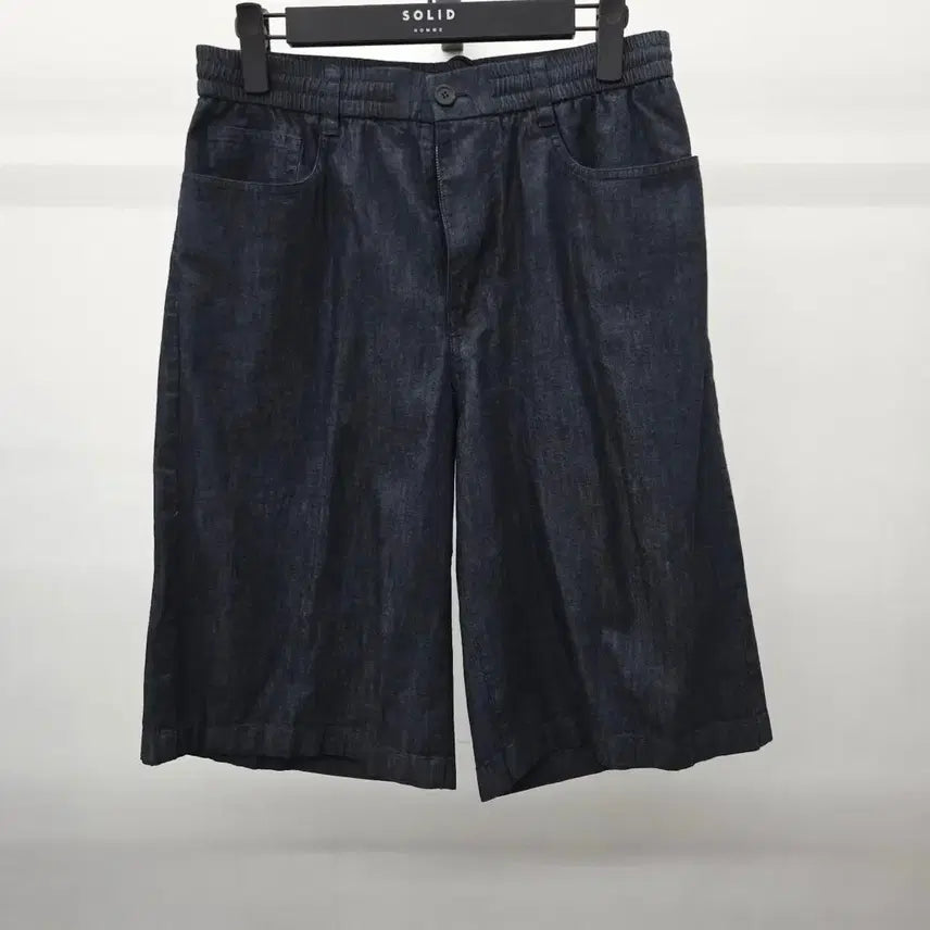 [BUNJANG] Solid Homme Denim Bermuda Pants Navy / 솔리드옴므 데님 버뮤다 팬츠 네이비