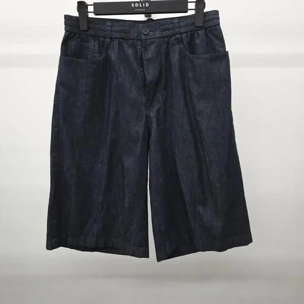 [BUNJANG] Solid Homme Denim Bermuda Pants Navy / 솔리드옴므 데님 버뮤다 팬츠 네이비