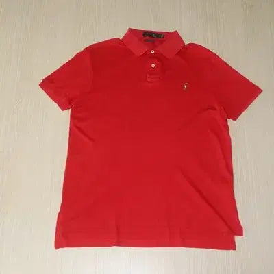 [BUNJANG] Polo Red Pima Cotton Polo T-Shirt / (100)A170. 폴로/레드 피마면 카라티셔츠