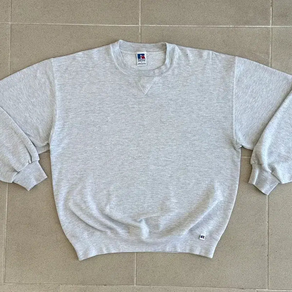 [BUNJANG] 90s Vintage Russell Sweatshirt - Light Gray - L - Made in USA / 90s 빈티지 러셀 스웻셔츠 밝은그레이 L USA
