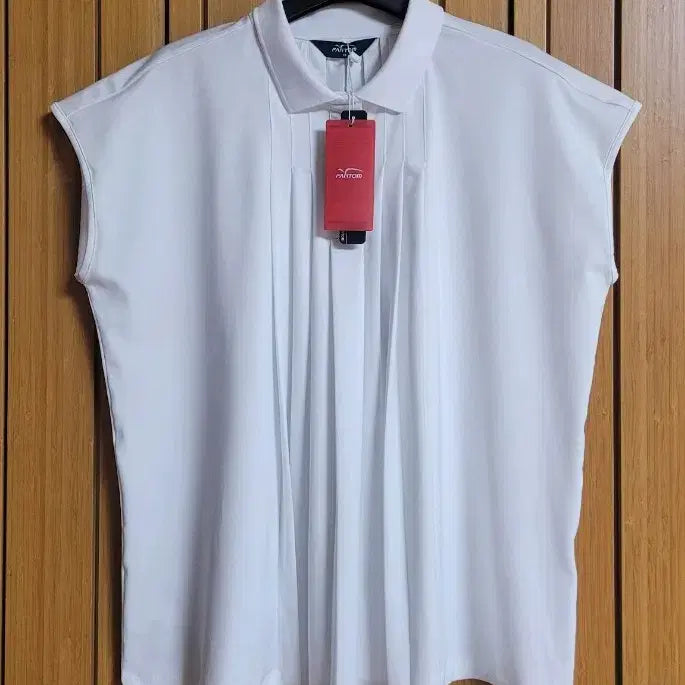 [BUNJANG] Phantom Women's Pleated Short-Sleeve T-Shirt Size 95 / 팬텀 여성 플리츠 반팔티셔츠 95(새상품)