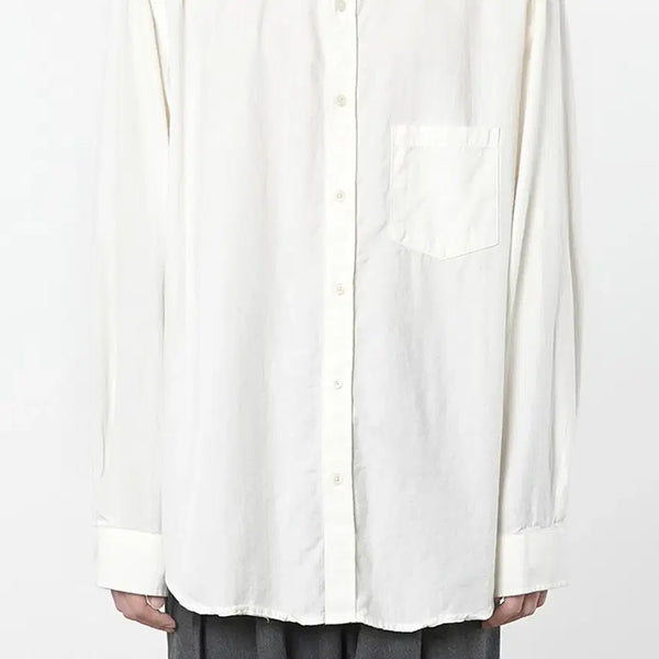 [BUNJANG] EYES WEAR GO Japanese Wool Cotton Poyca Shirt Classic Fit Off-White / [S] 이얼즈어고 재패니즈 울코튼포이카 셔츠 클래식핏 오프화이트
