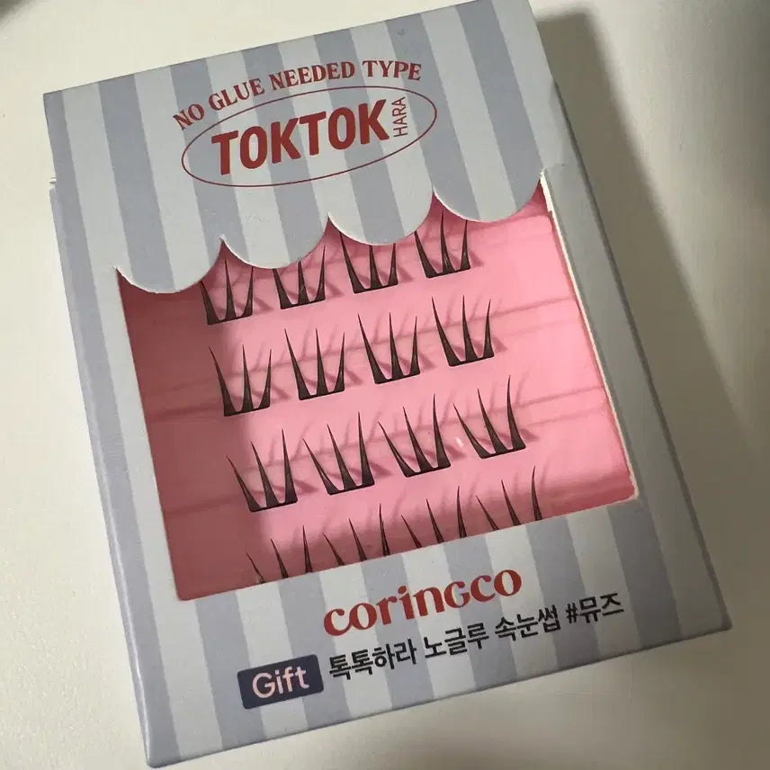 [BUNJANG] Corineco Tok Tok Hara No-Glue Eyelashes Muse 10mm 16pcs / 코링코 톡톡하라 노글루 속눈썹 뮤즈 10mm 16pcs