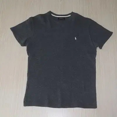 [BUNJANG] Polo Grey Waffle Knit Round T-Shirt / (100)A175. 폴로/그레이 와플면 라운드티셔츠