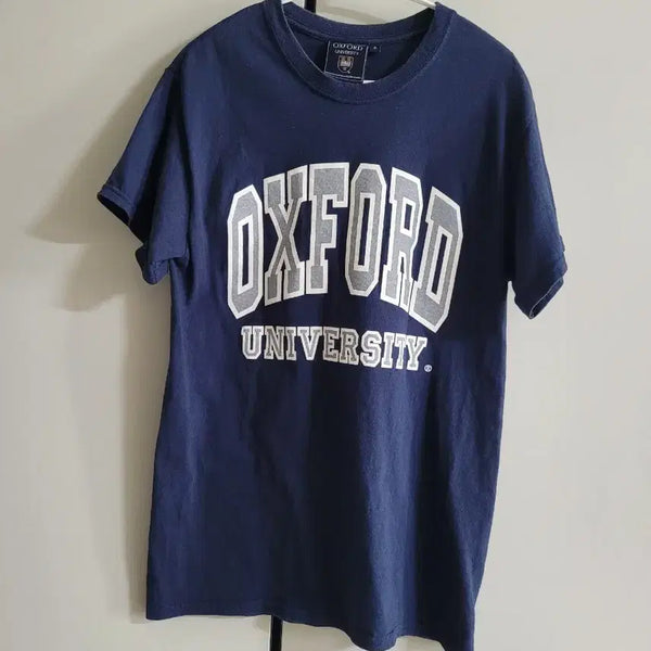 [BUNJANG] Oxford University Logo Navy Short Sleeve T-Shirt - Size S / 여성 반팔 티셔츠 네이비 S