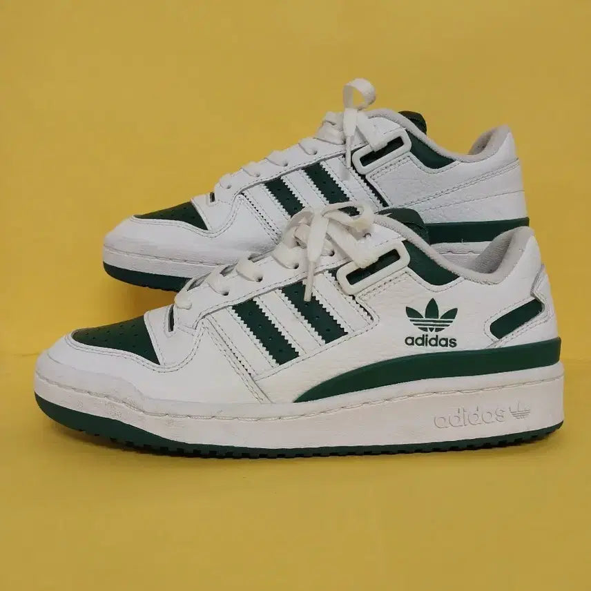 [BUNJANG] Adidas Forum Low White Collegiate Green Men's Sneakers (250mm) / 남성 아디다스 운동화 (250)