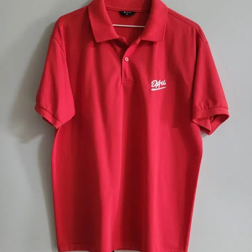 [BUNJANG] DAU Men's Red Short Sleeve Polo Shirt XL / 남성 반팔 카라티 XL