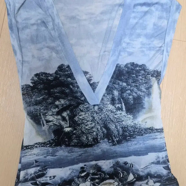 [BUNJANG] Oriental Vintage Sleeveless Top / (이틀만 할인) 오리엔탈 빈티지 나시 슬리브리스 레테